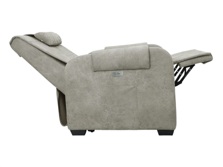 Массажное кресло реклайнер с подъемом FUJIMO LOUNGE UP F7003 ULFL Смоки (Orlando 4)